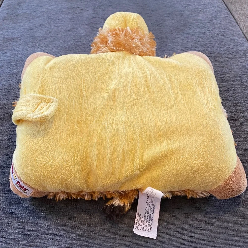 Pillow Pets Pee-Wees Giraffe Plush Small 13 inch Tan Yellow Excellent Condition